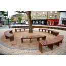 Bespoke benches, seats, curved benches, corten planters, bollards, cycle stands, and water filling station by Larkin Engineering at Donegal Diamond Donegal